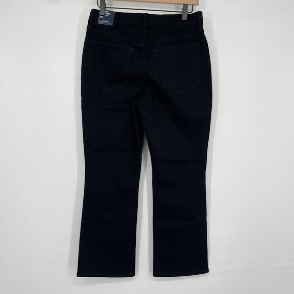 J.Crew Factory Flare Crop Black Jean in all-day stretch Mid Rise Size 28 NWT - Picture 6 of 7
